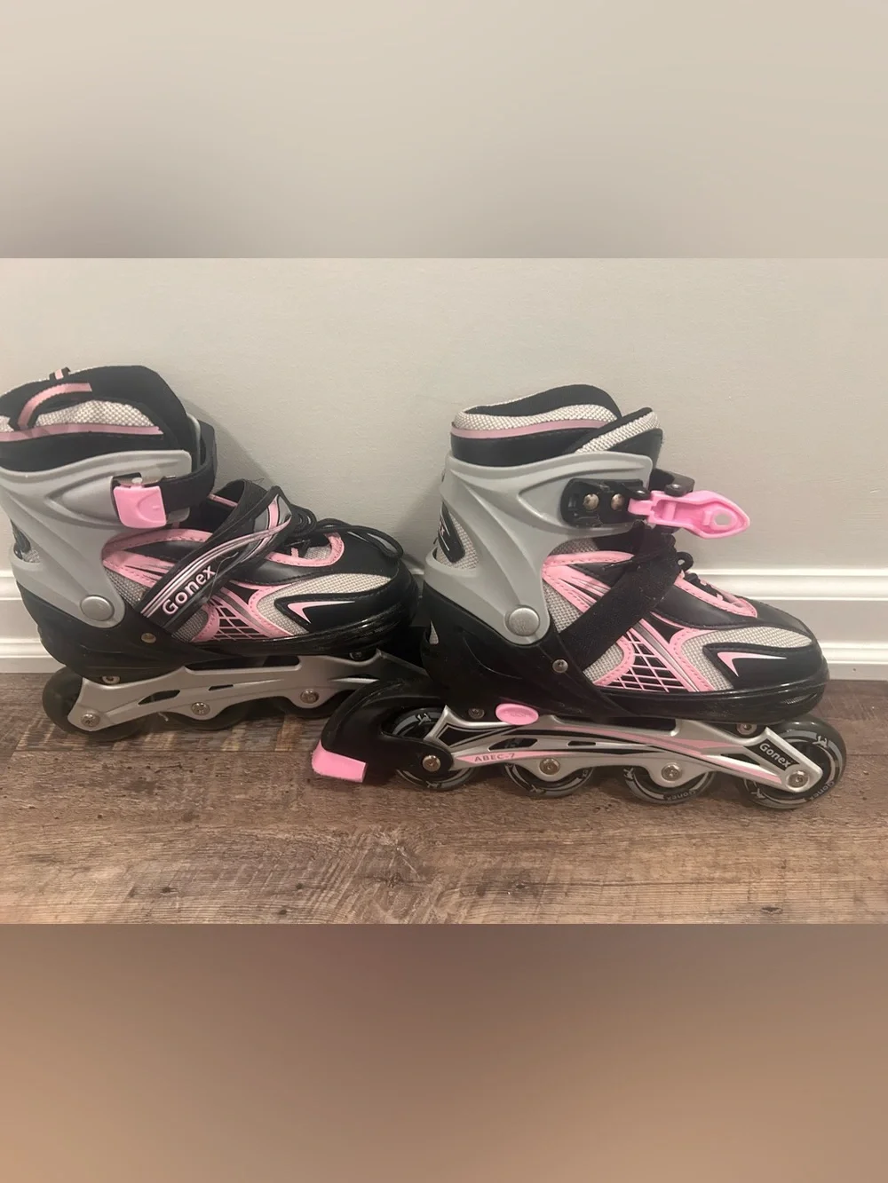 Onex | Shoes | Onex Kids Pink Black Adjustable Inline Skates | Poshmark